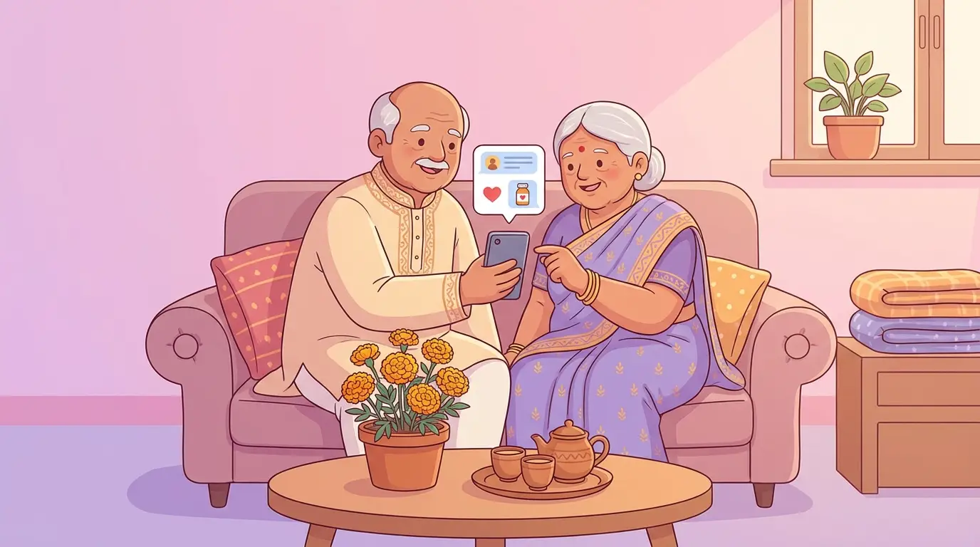 Medication Reminders in India via WhatsApp — illustration