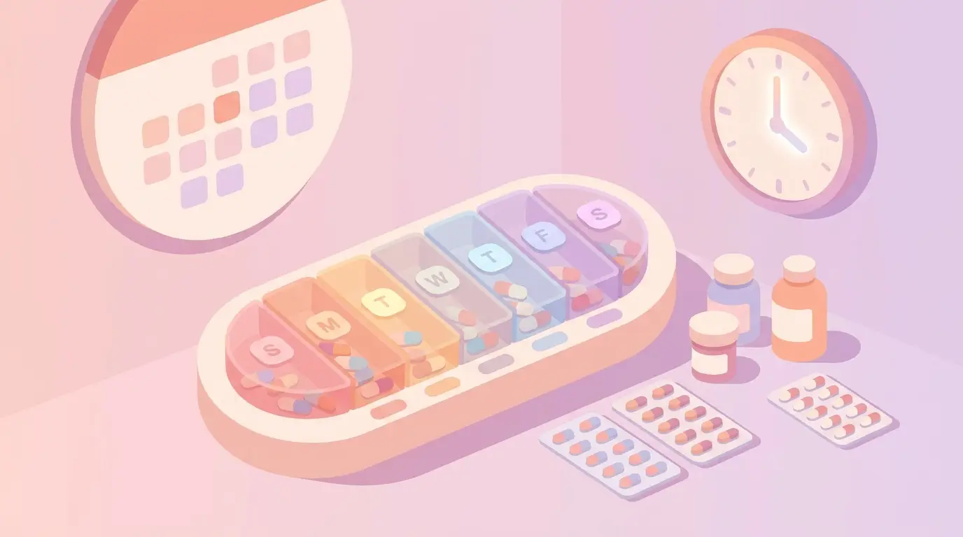 Medication Schedule for Multiple Prescriptions — illustration