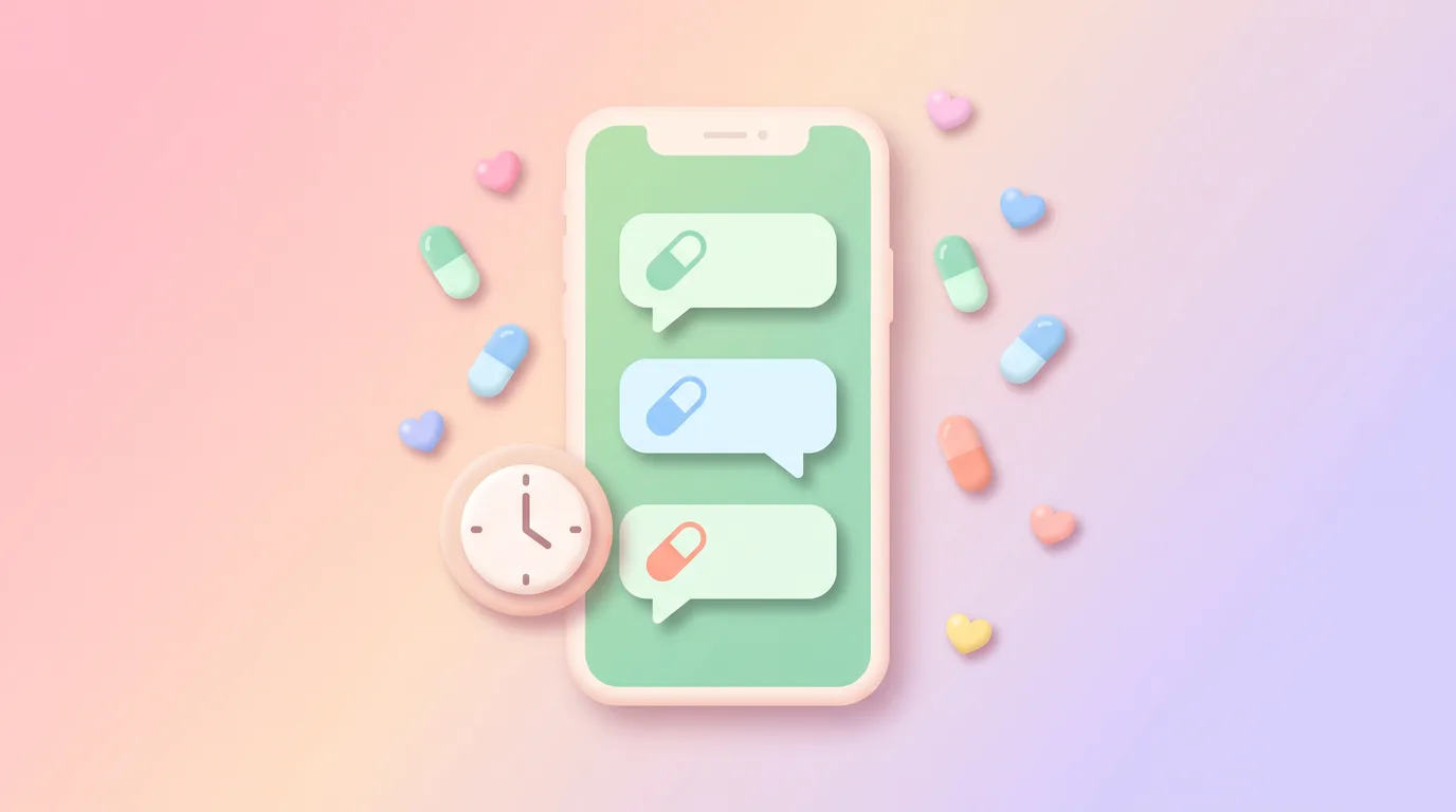 Recurring WhatsApp Messages for Pill Reminders — illustration